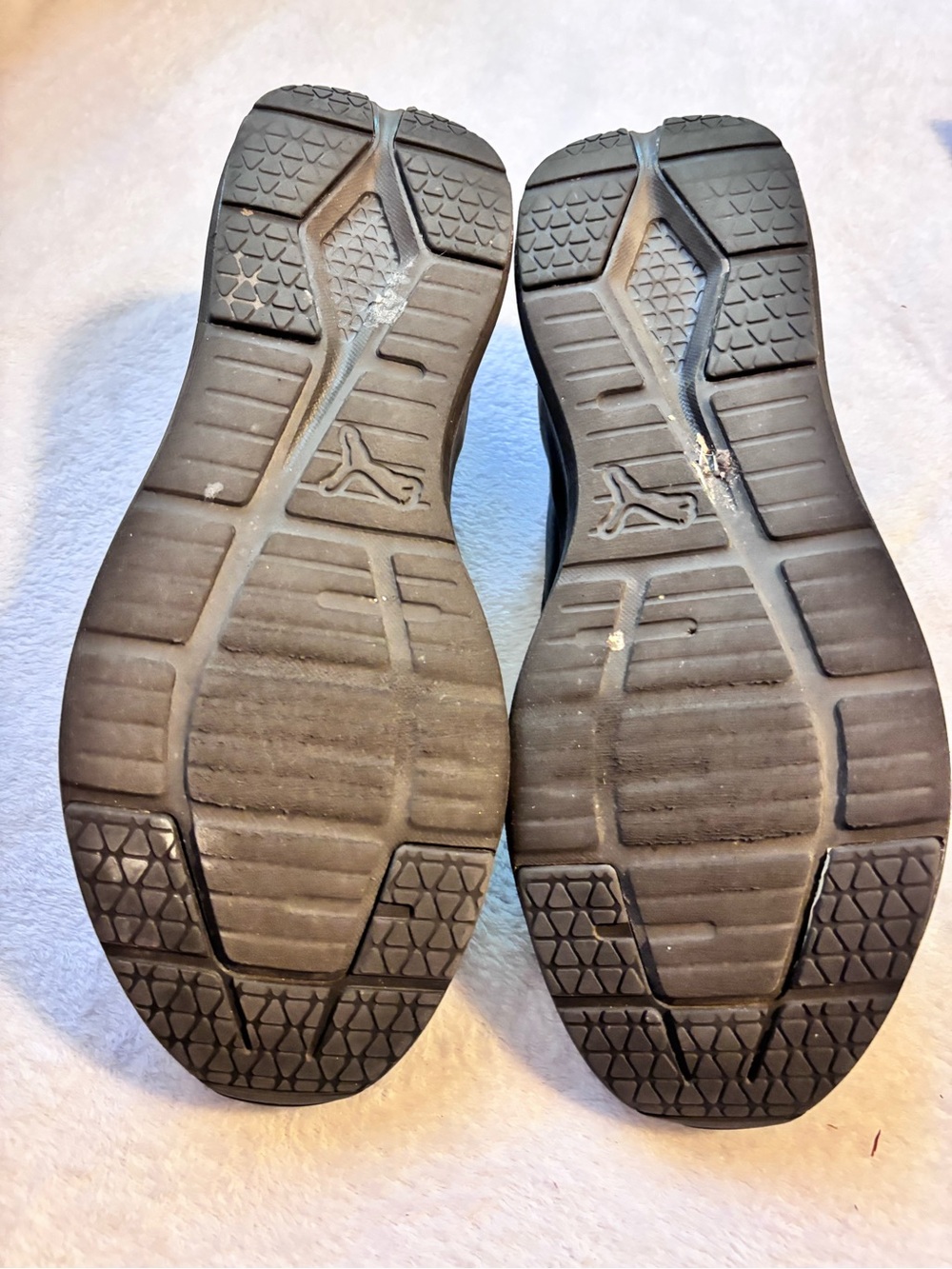 Puma Black Slip-On Mesh Athletic Shoes with Silver Logos - Picture 6 of 6